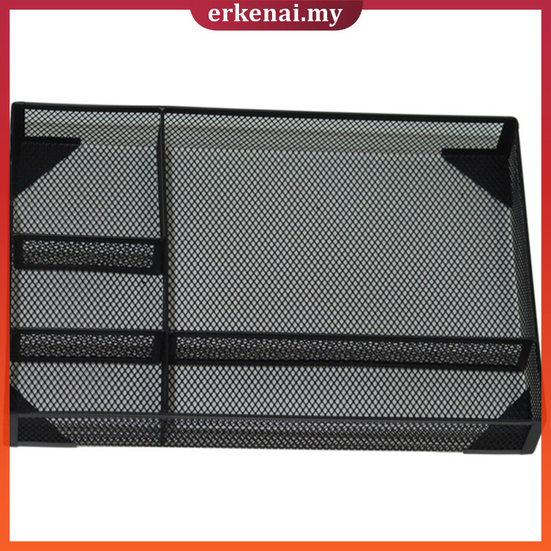Iron Grid File Rack Magazine Holder Desk Paper Book Shelf for Office ...