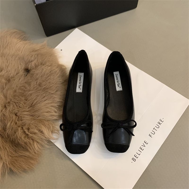 [Ready Stock Free Shipping] Chanel Style Shallow Mouth Shoes Women Flat ...