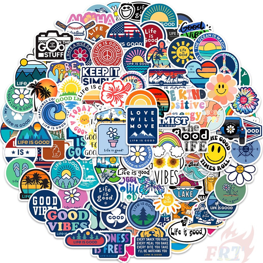 100Pcs/Set Funny Slang Art - Life.is.Good Stickers DIY Fashion ...