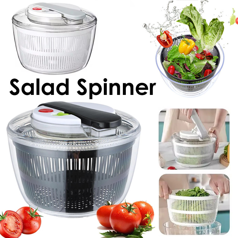 Salad Spinner Manual Dehydrated Vegetables Fruit Basket Water Drain ...