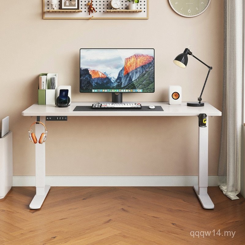 Electric Lifting Table Solid Wood Computer Desk Household Smart ...
