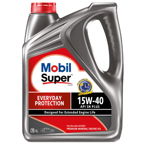 (New Packing) Mobil Super 1000 15W40 SN PLUS Engine Oil (4L) 15W-40 ...
