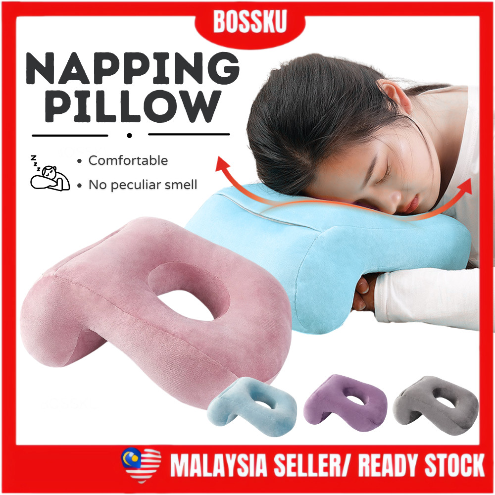 Bossku Office Nap Sleeping Neck Pillow Bolster Bantal Office U-Shaped ...