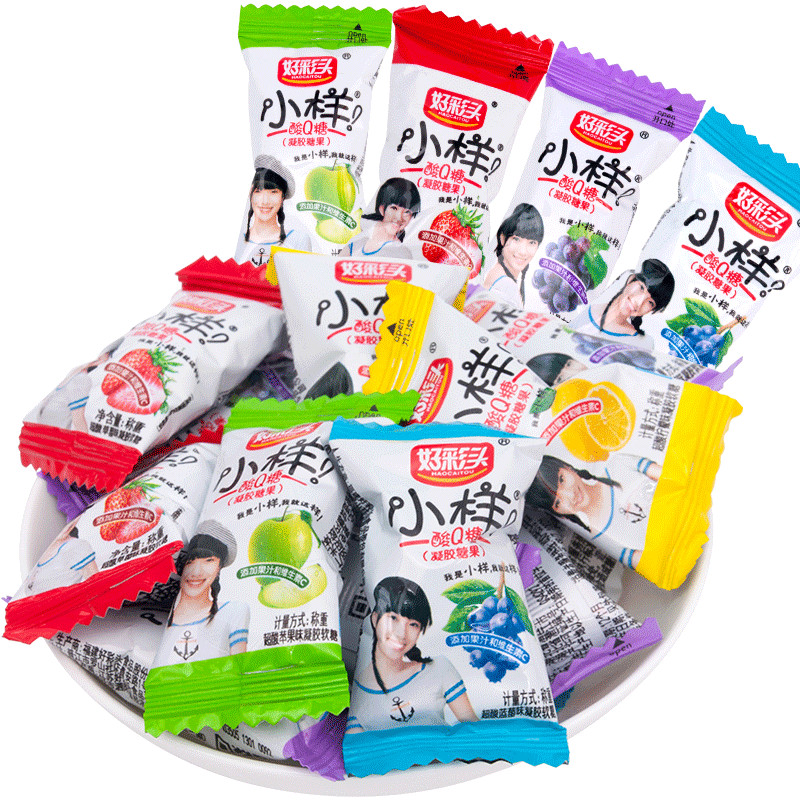 Haocaitou Sample Sour q Candy 500g Fruit Marshmallow Gummy Candy ...