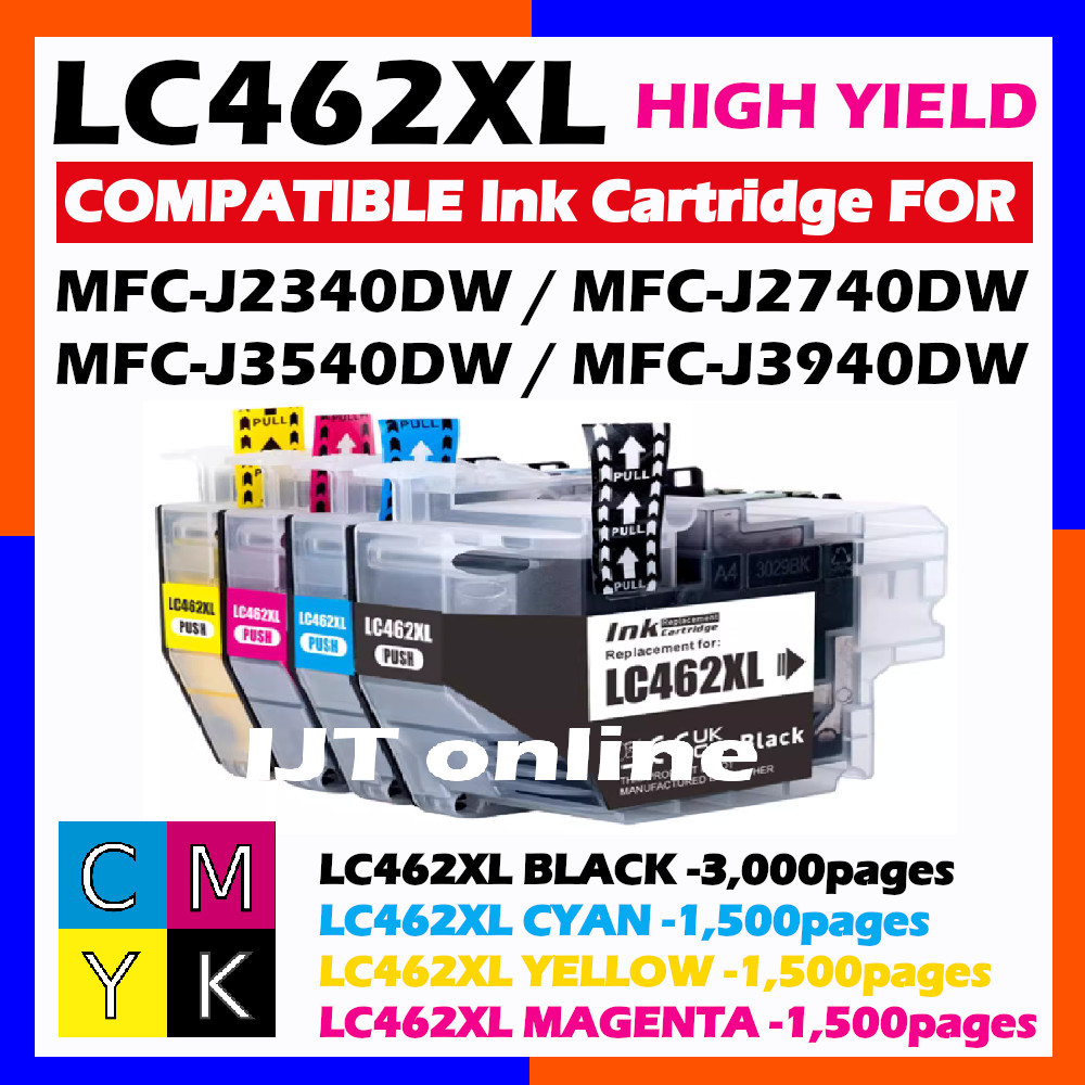 Brother Compatible LC462 LC-462 LC462XL LC-462XL Ink Cartridge MFC ...