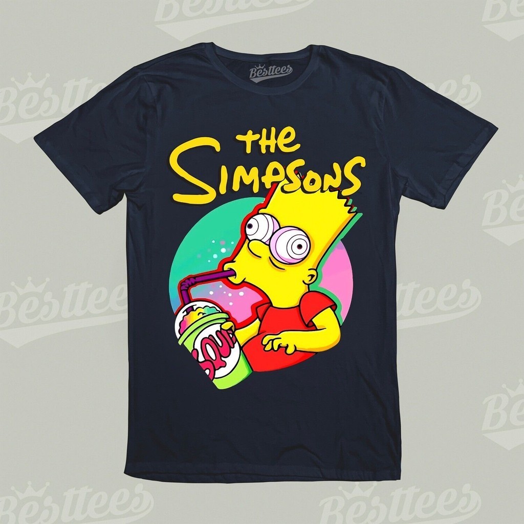 Men// Bart Simpson Burp Cartoon T-Shirt | Shopee Malaysia