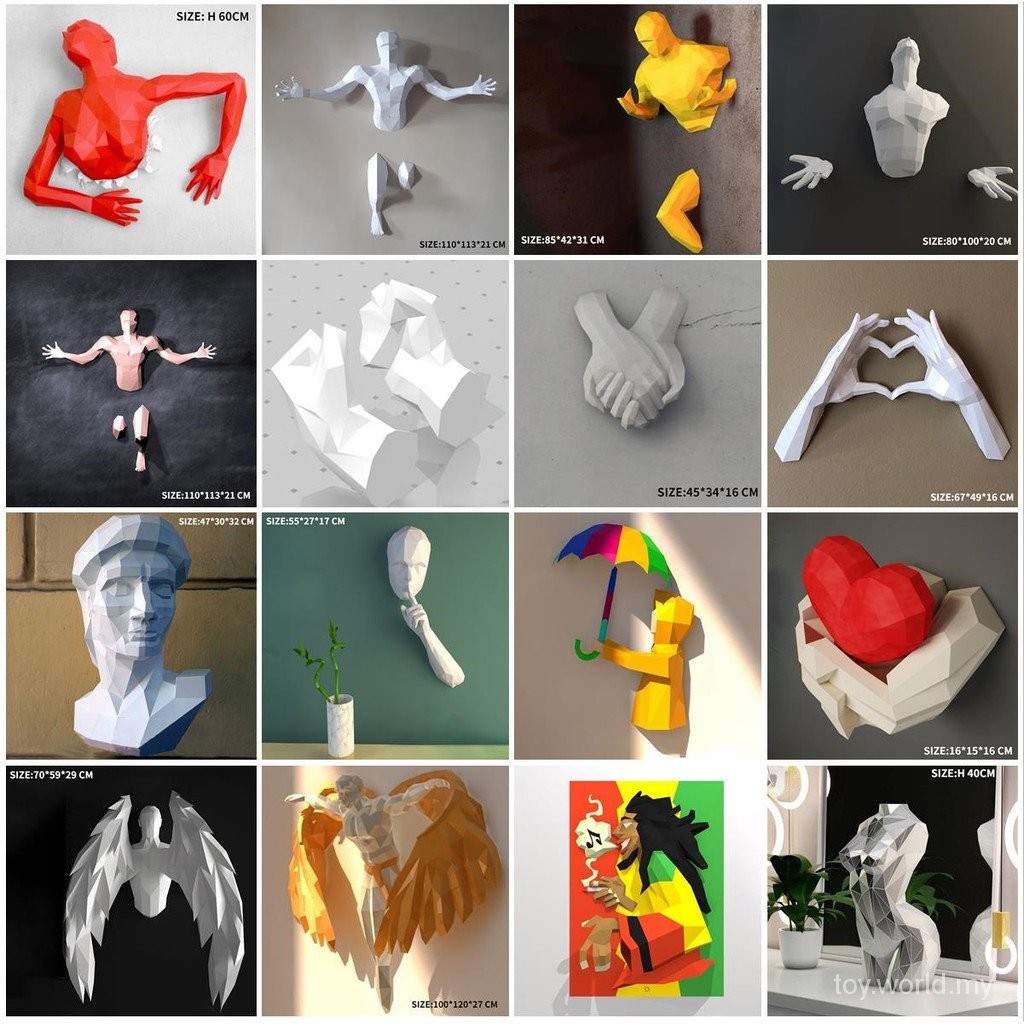 DIY Papercraft Art 3D Paper Model Handmade Material Package Character ...