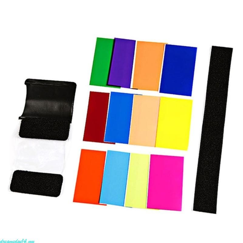 dreamedge14 12 PCS Flash Color Card Diffuser Soft Box Lighting Gel ...
