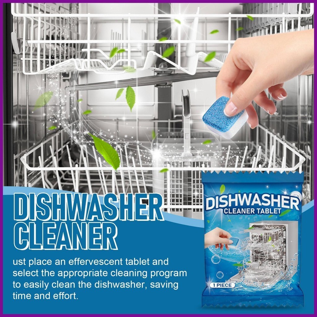Dishwasher Cleaning Tablets 12Pcs Deep Clean Descaler Pods Limescale