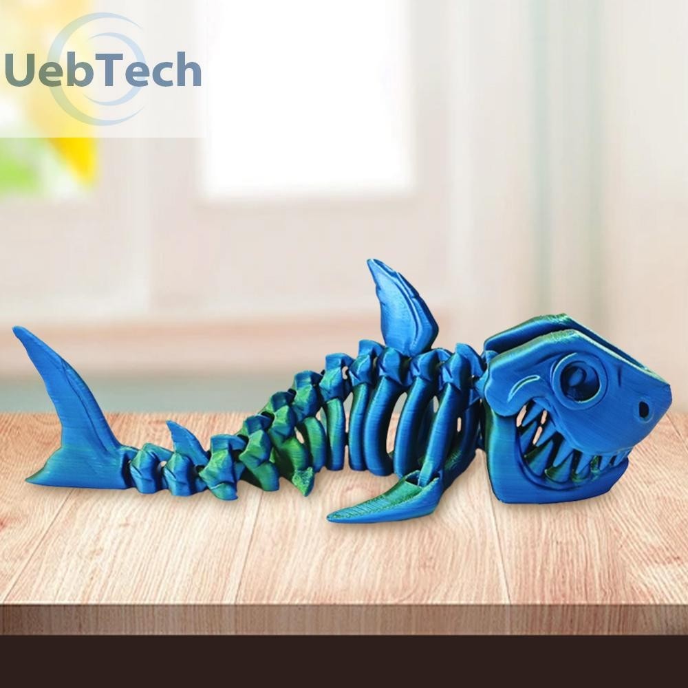 [uebtech.my] Articulated Skeleton Shark Fidget Toy 3d Printed Shark 