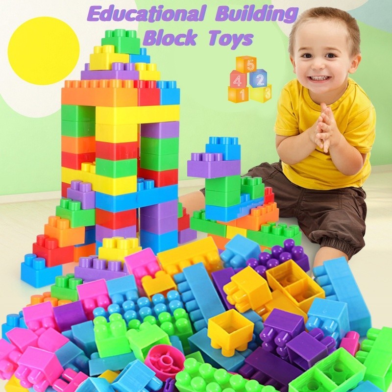 100/260/416Pcs DIY Early Educational Model Bricks Toy Mainan Kid ...
