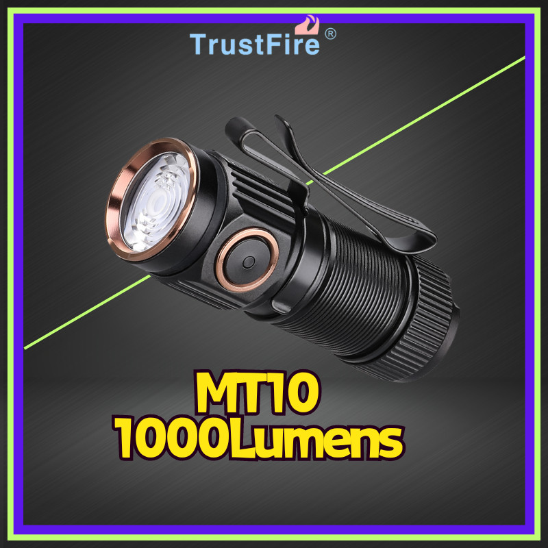 Trustfire MT10 EDC USB Rechargeable LED Flashlight 1000Lumen Type C ...