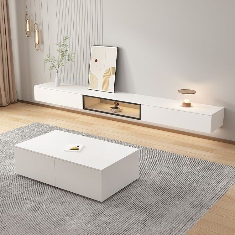 Wall Mounted TV Cabinet with Glass Door / Kabinet Tv / Almar Tv / Hanging Tv Cabinet Console Tv ...
