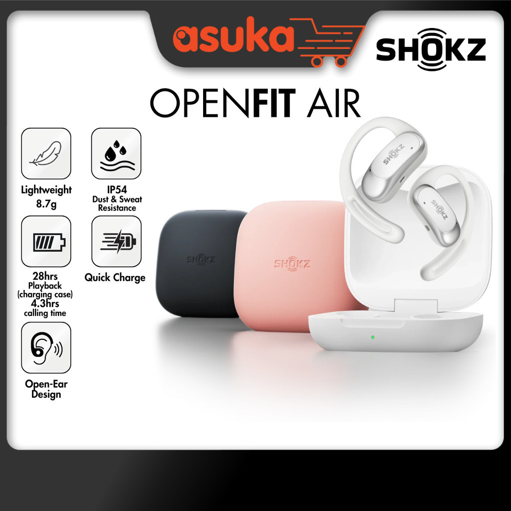 Écouteur Droit Shokz OpenFit Air T511 BLANC Uniquement - Fonctionne Seul (sans L'autre Ni Boîtier)
