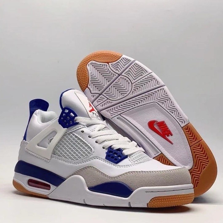2024 Promotion Running Shoes Jordan Air Jordan 4 Retro Blue Water Men's ...