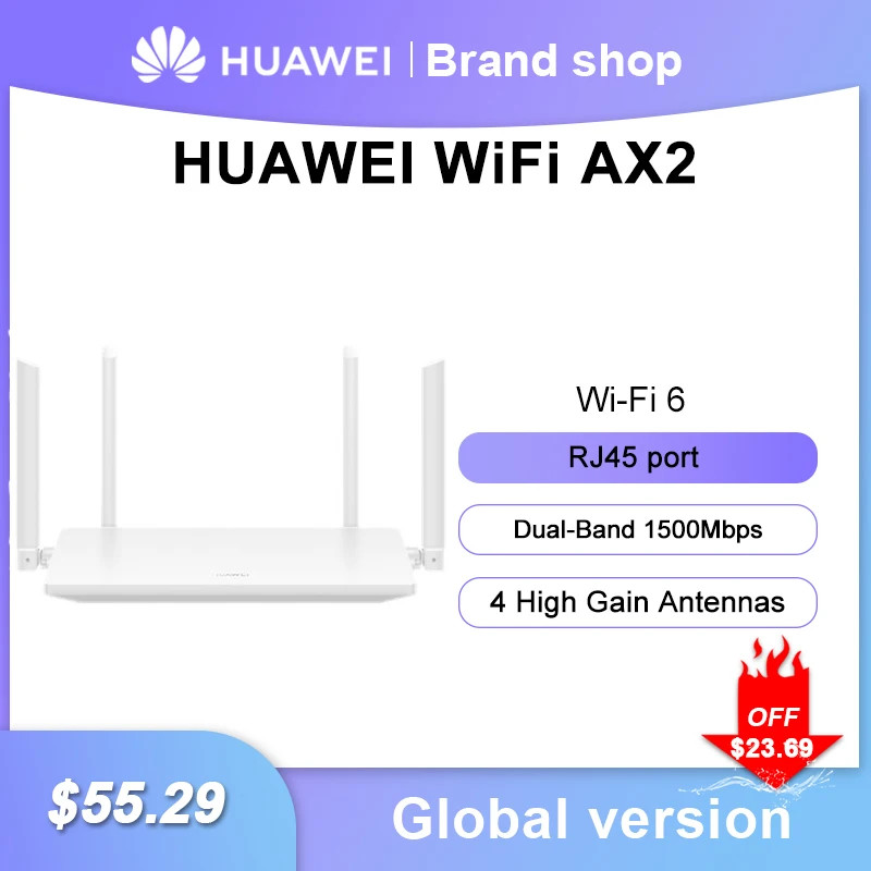 Original Huawei Router AX2 WiFi 6 Dualband Gigabit Router 2.4&5 GHz