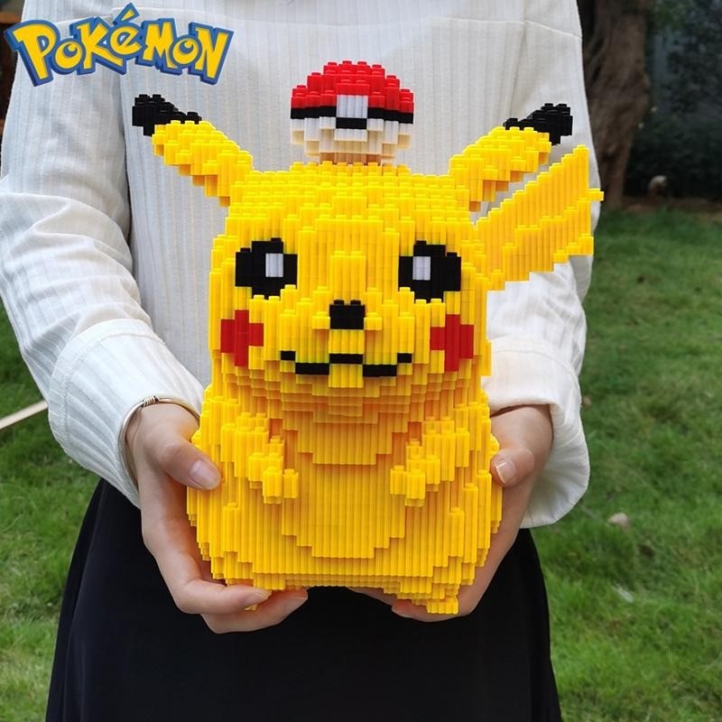 5210pcs Anime Pikachu Diamond Micro Building Blocks Games Model Mini ...