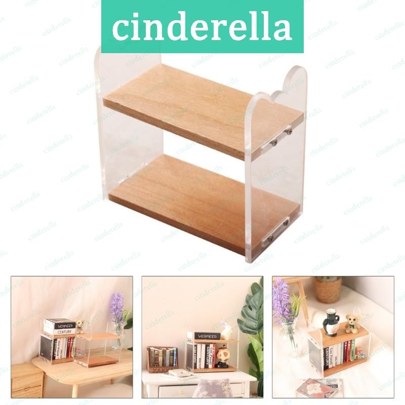 Cind Dollhouses Furniture Miniature Desk Bookshelf Dollhouses Model ...
