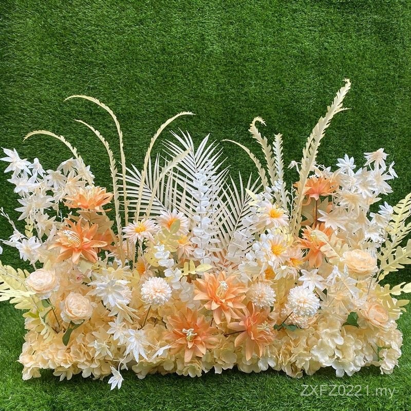 Stage Flower Floor First Wedding Wedding Props Row Flower Strips Yellow ...