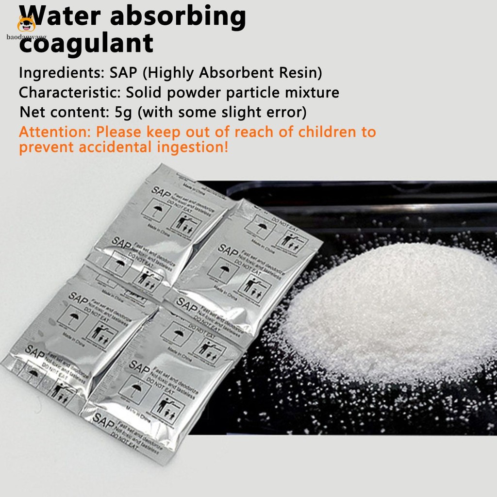 50pcs Poo Absorbent Gel Powder Camping Toilets Pee Powder Deodorizer ...