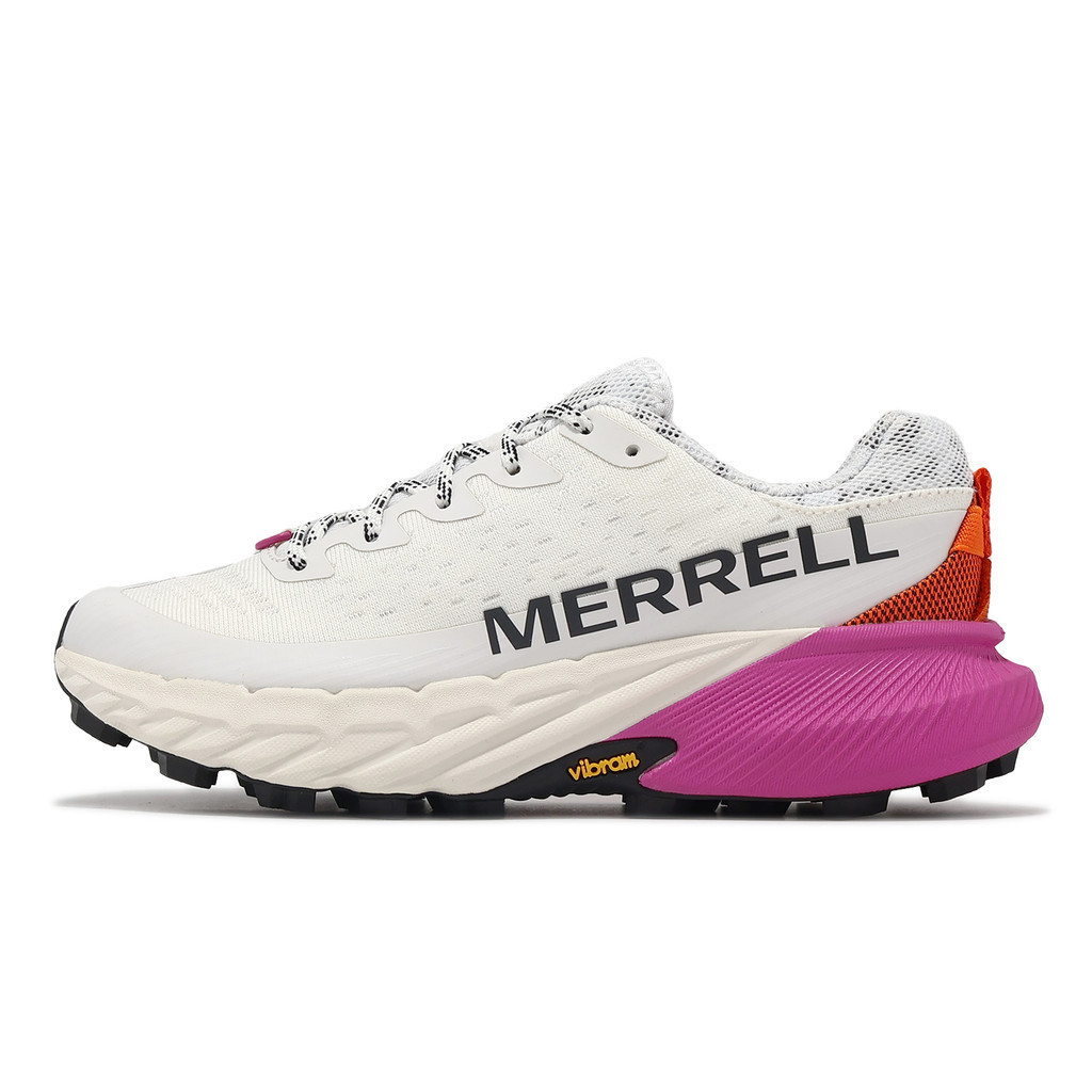 Merrell Cross Country Running Shoes Agility Peak 5 Gold Outsole White ...