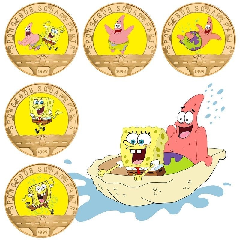 Year SpongeBob SquarePants Commemorative Coins Animation Merchandise ...