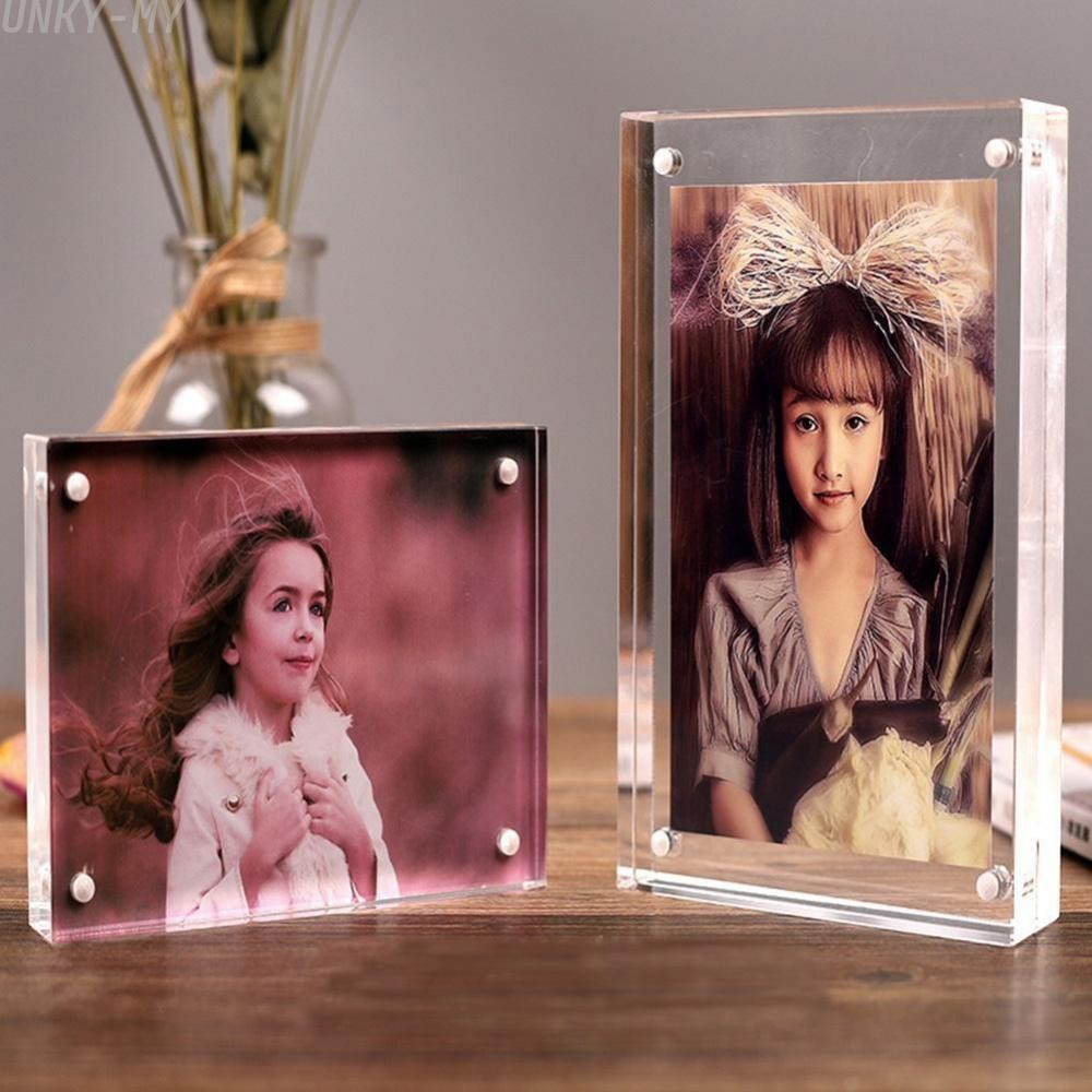 Sturdy Transparent Acrylic Photo Frame Magnetic Poster Display Modern ...