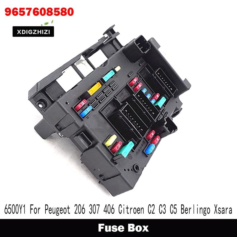 Fuse Box Module BSM B5 9657608580 6500Y1 for Peugeot 206 307 406 ...