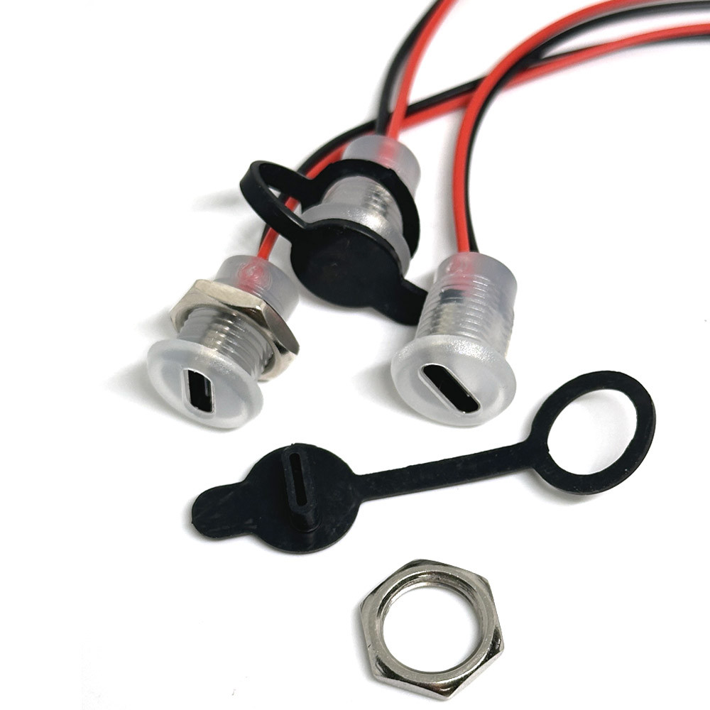 USB-C 5A High Current Charging Socket With M11 Nut Snap Lock Plate ...