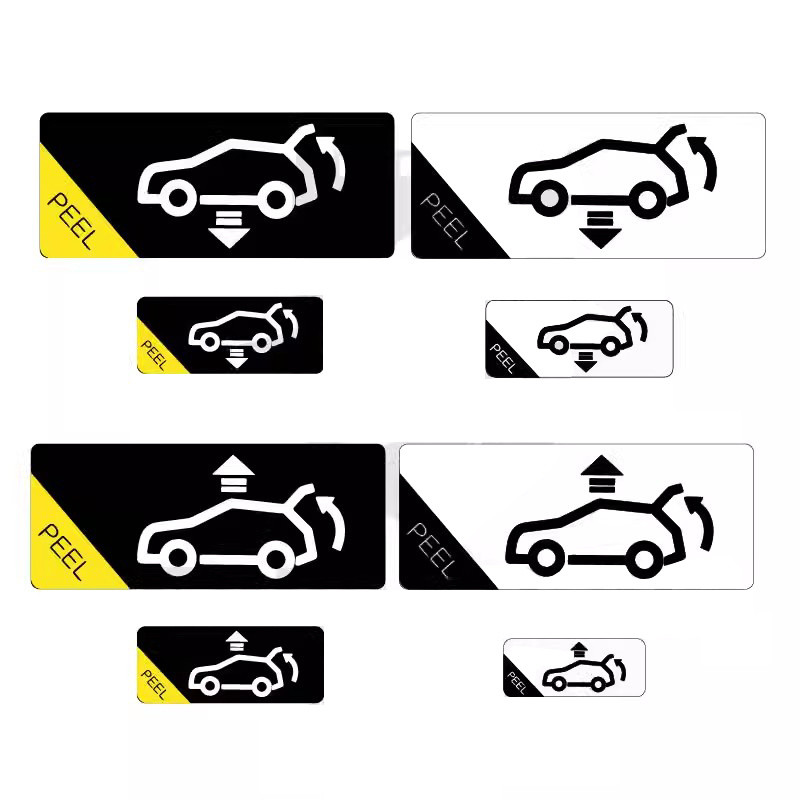 Sglink Unique Car Trunk Open Reminder Sticker Lightly Press the Trunk ...