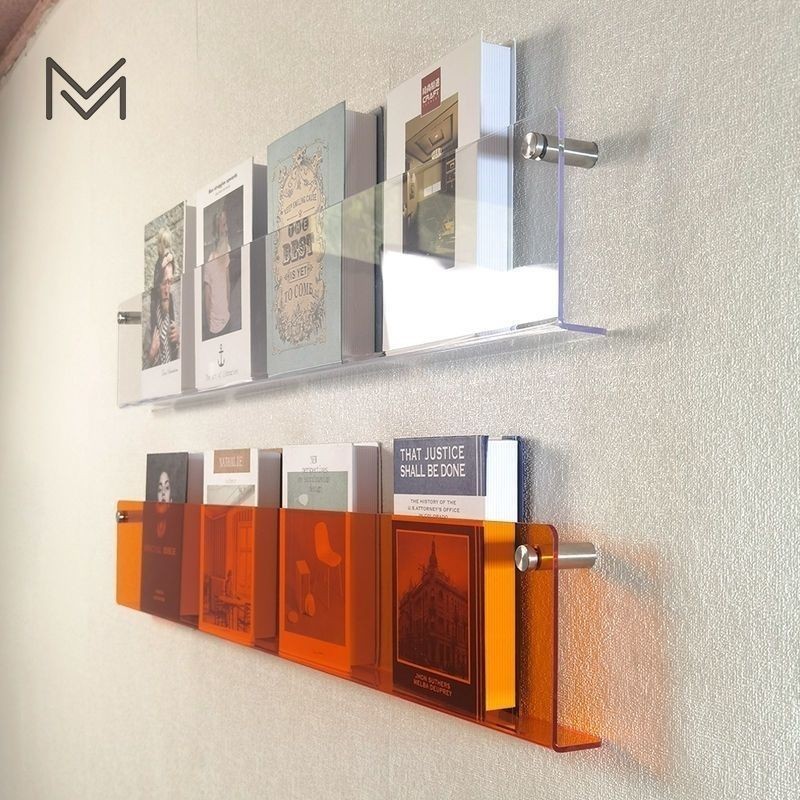 READY STOCK Acrylic Student Children Wall-Mounted Bookshelf and Storage ...