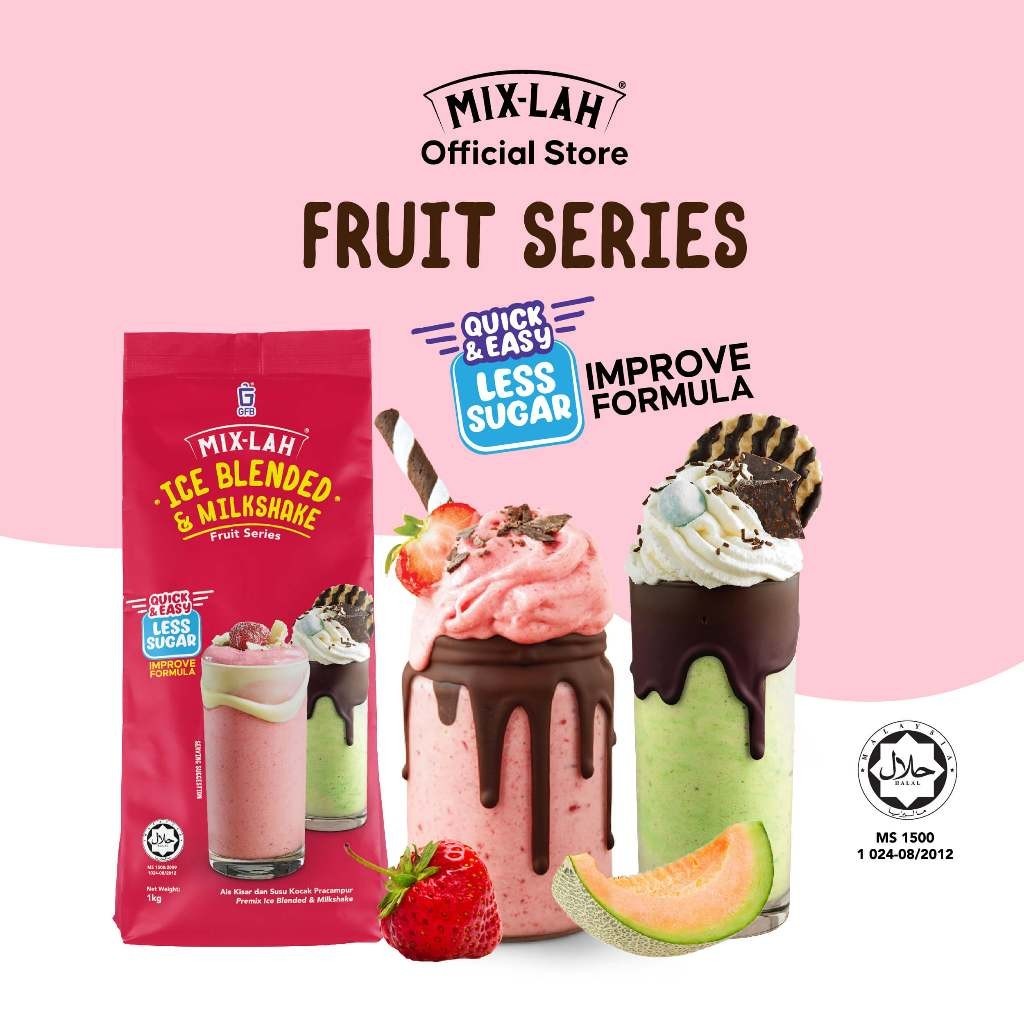 MIX-LAH Fruit Series Ice Blended & Milkshake Powder Serbuk Air Balang ...