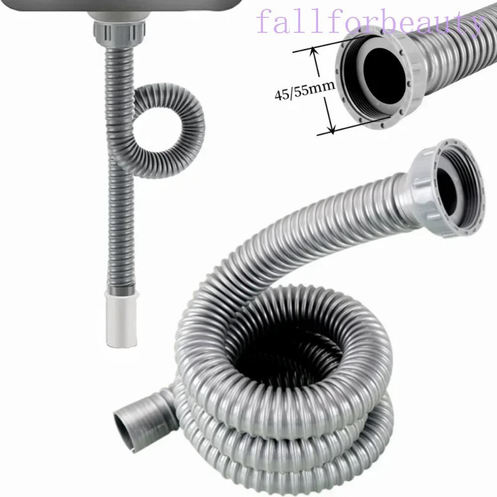 FALLFORBEAUTY Sink Basin Water Drain Pipe, Retractable Plastic ...