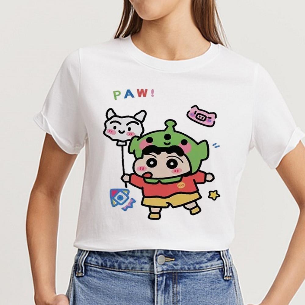 Shin chan Tee women anime t-shirts girl Japanese anime harajuku clothes ...