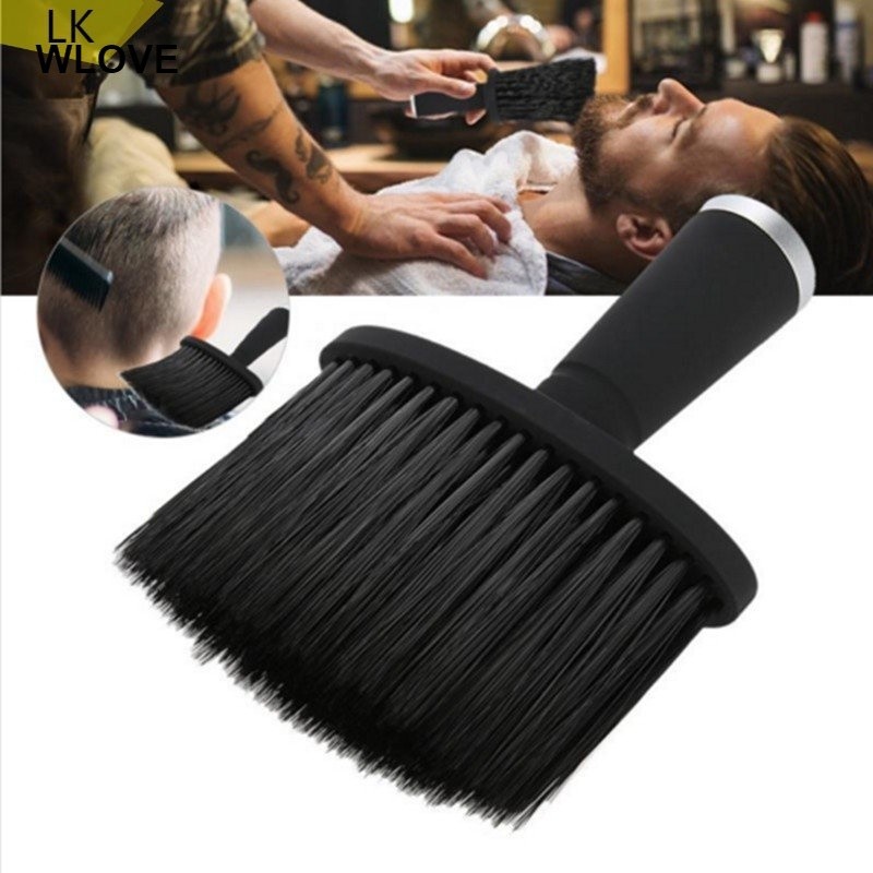 Friseur Halsbürste / Neck Duster – Holzgriff, Weiche Fasern, 18,5 Cm, Für Haarentfernung & Reinigung