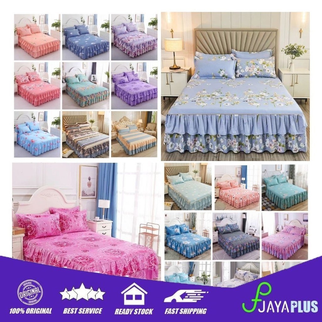 JPM_ Ready Stock 3-in-1 Set Queen size ROPOL CADAR bed Sheet /cadar ...