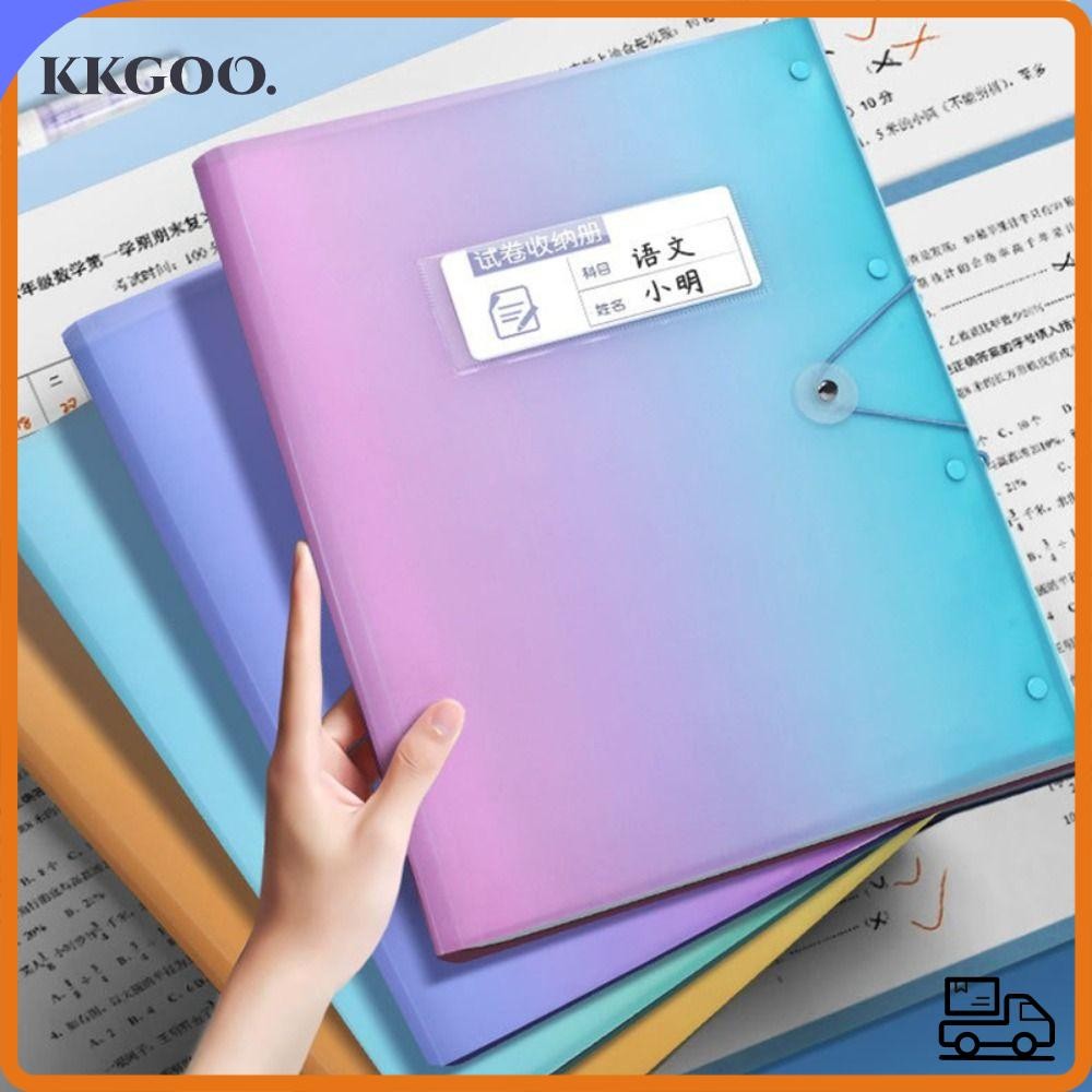 KKGOO A3/A4 File Folder, Gradient Color 30/40/60 Pages File Bag ...