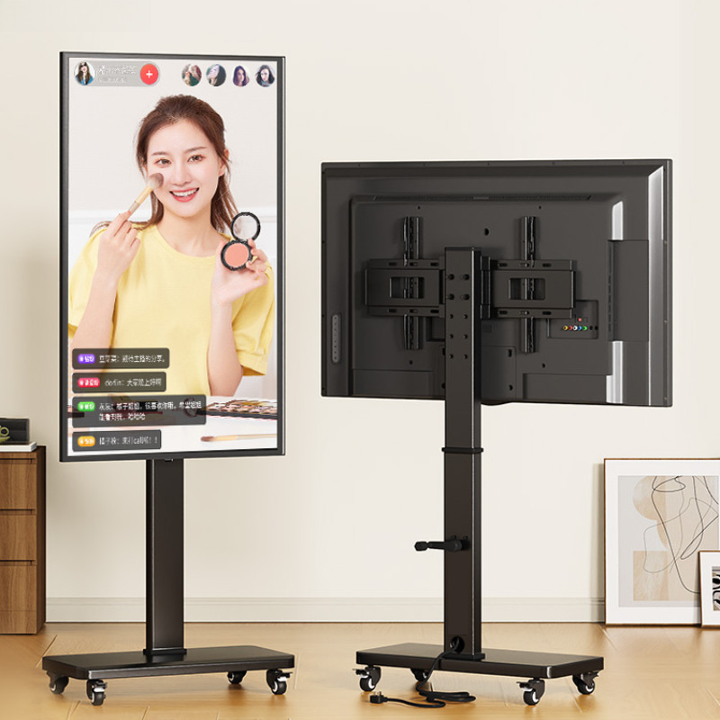Horizontal and vertical screen rotating TV mobile stand floor-standing ...