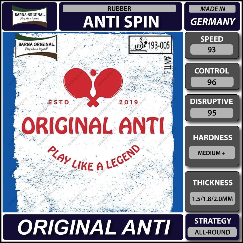 Barna Original Original Anti Anti Spin Table Tennis Rubber Getah Ping ...