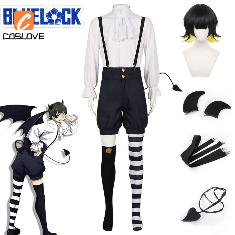 Anime Blue Lock Bachira Meguru Little Demon Style Cosplay Full Set ...