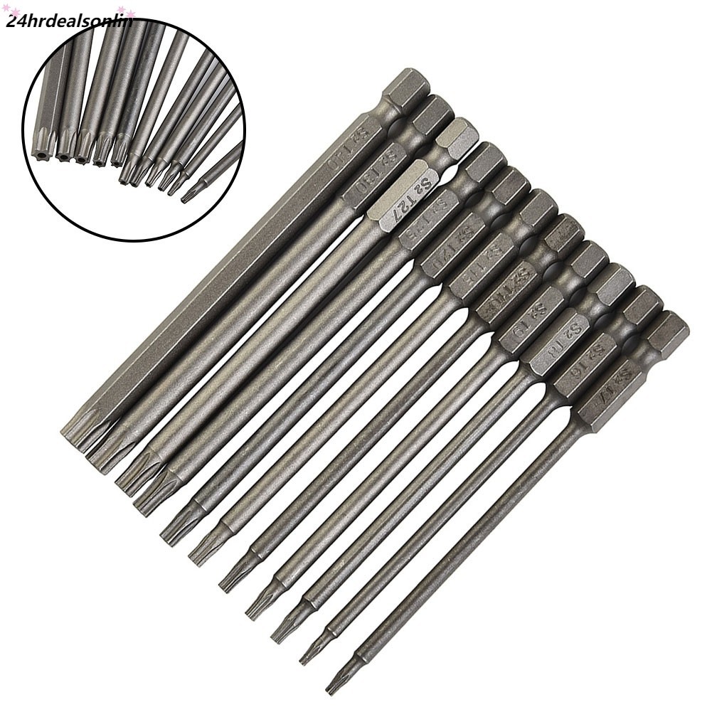 Hrdeal 11pcs Torx Screwdriver Bit Set Hex Security Magnetic Head