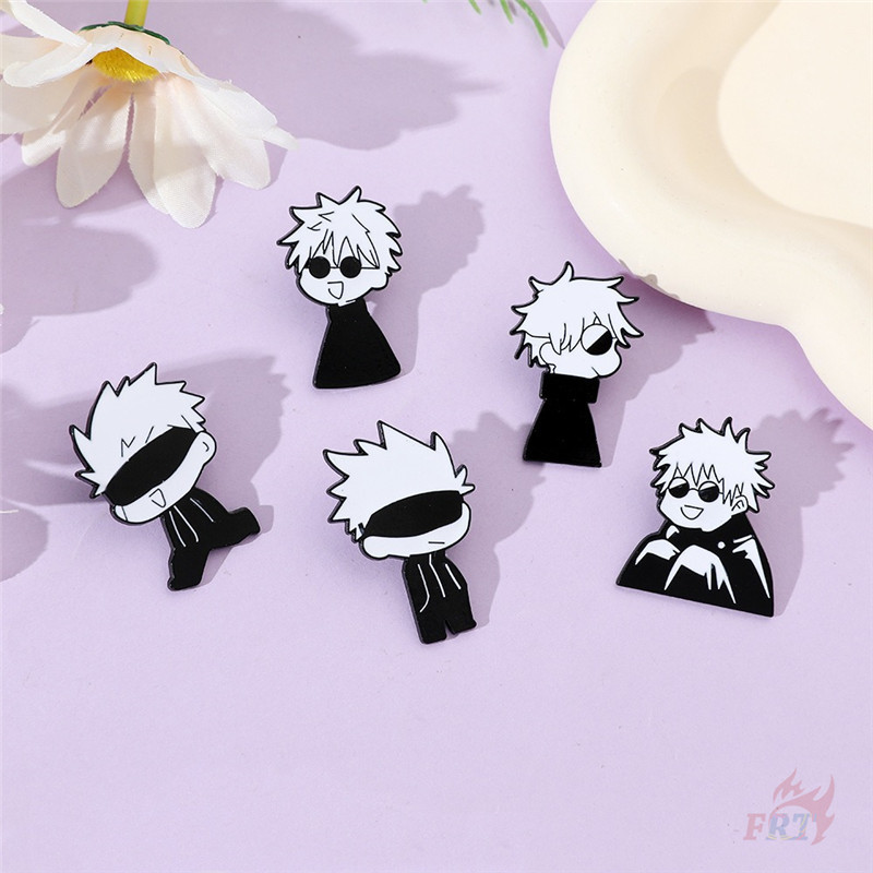 ♥ Q Black & White Jujutsu Kaisen Series 02 - Satoru Gojo Brooches ♥ 1Pc ...