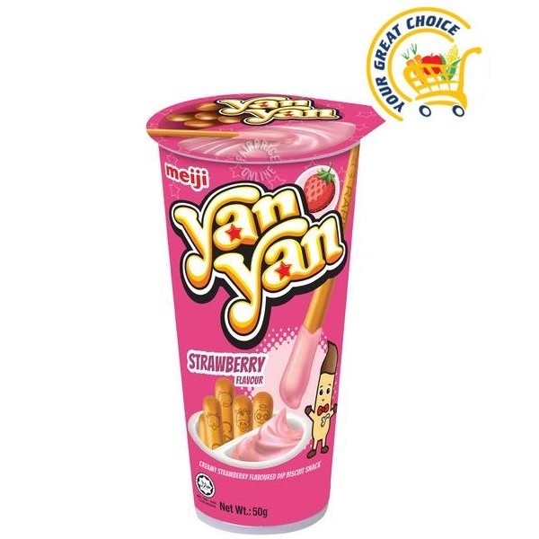 Meiji Yan Yan Strawberry Cup 50g | Shopee Malaysia