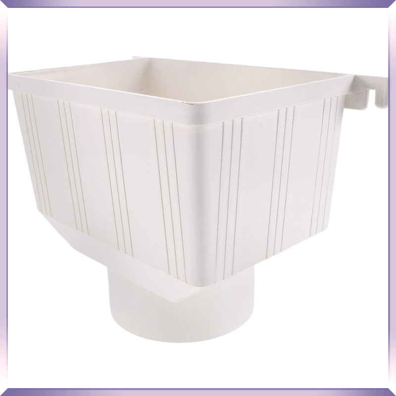 Eaves Rainwater PVC Drainage Pipe Accessories Sewer Funnel Bucket Lids ...