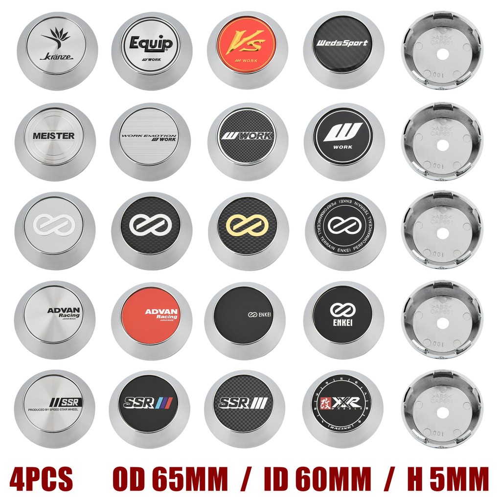 Japan Car Racing 65mm Sport Rim Center Wheel Cap WORK VS EQUIP MEISTER ...