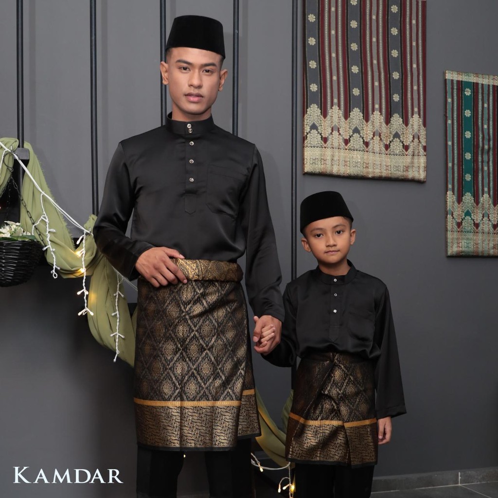KAMDAR SAMPIN DEWASA SAMPIN NIKAH SIAP JAHIT TUNANG KAIN SONGKET GOLD ...