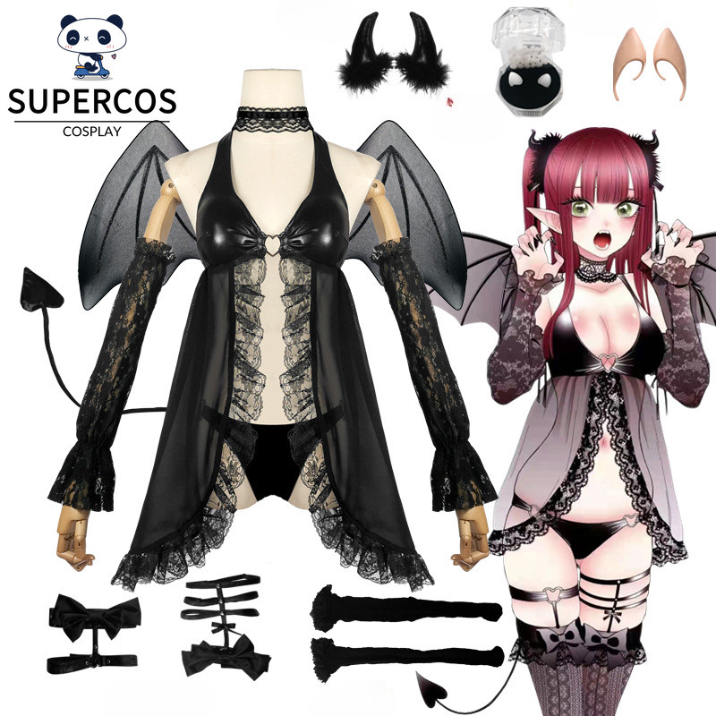 My Dress-Up Darling Succubus Riz Marin Kitagawa Gradient Rose Red Twintails Wig main image 0