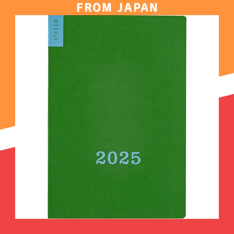 Hobonichi Wekelijkse Kalender 2025 – A6 Formaat – Tomoe River Papier – Past In Techo Origineel Hoes – Groen