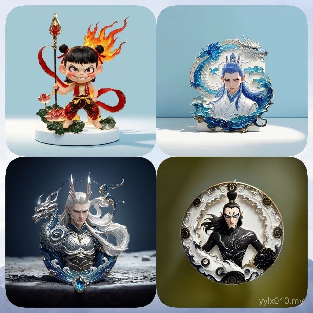 Nezha 哪吒2魔童闹海哪吒敖丙敖闰申公豹傲光金属磁吸冰箱贴周边收藏 | Shopee Malaysia