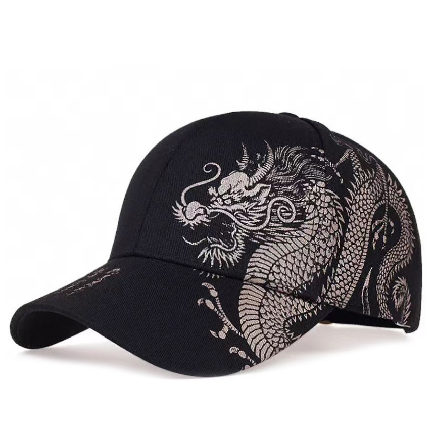 Hot Sale#Hat Men's Chinese Style Dragon Pattern Painter Artist Hip Hop ...